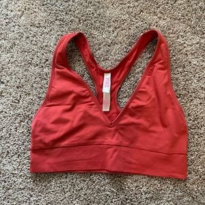 red bralette